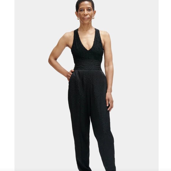 Rachel Comey black leopard tuxedo trouser / Bammy Pant - Picture 2 of 2